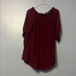 Elegant Burgundy Women's Top